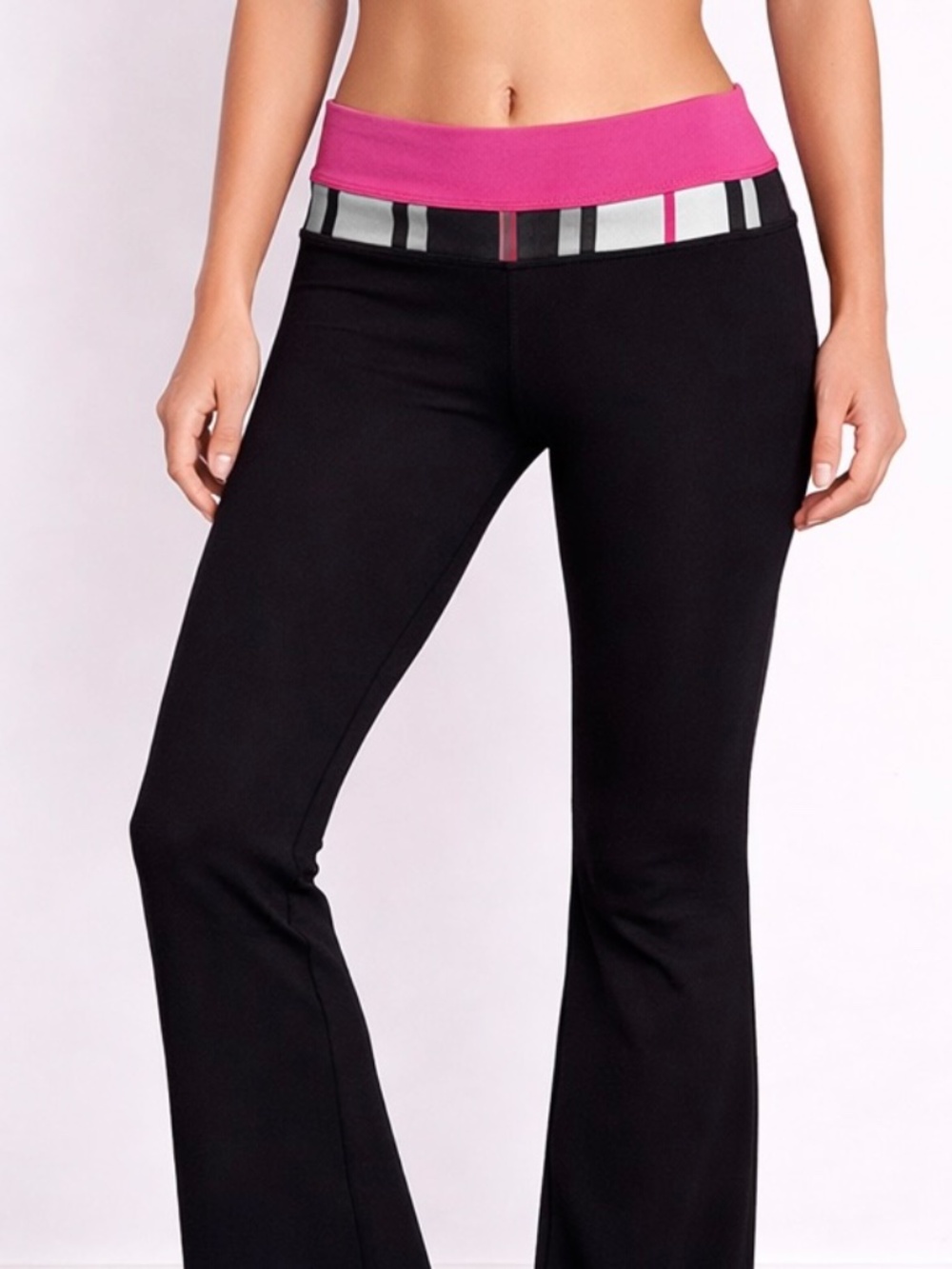 Lululemon Original Groove Pant, Fuchsia and White Color Block, Reversible